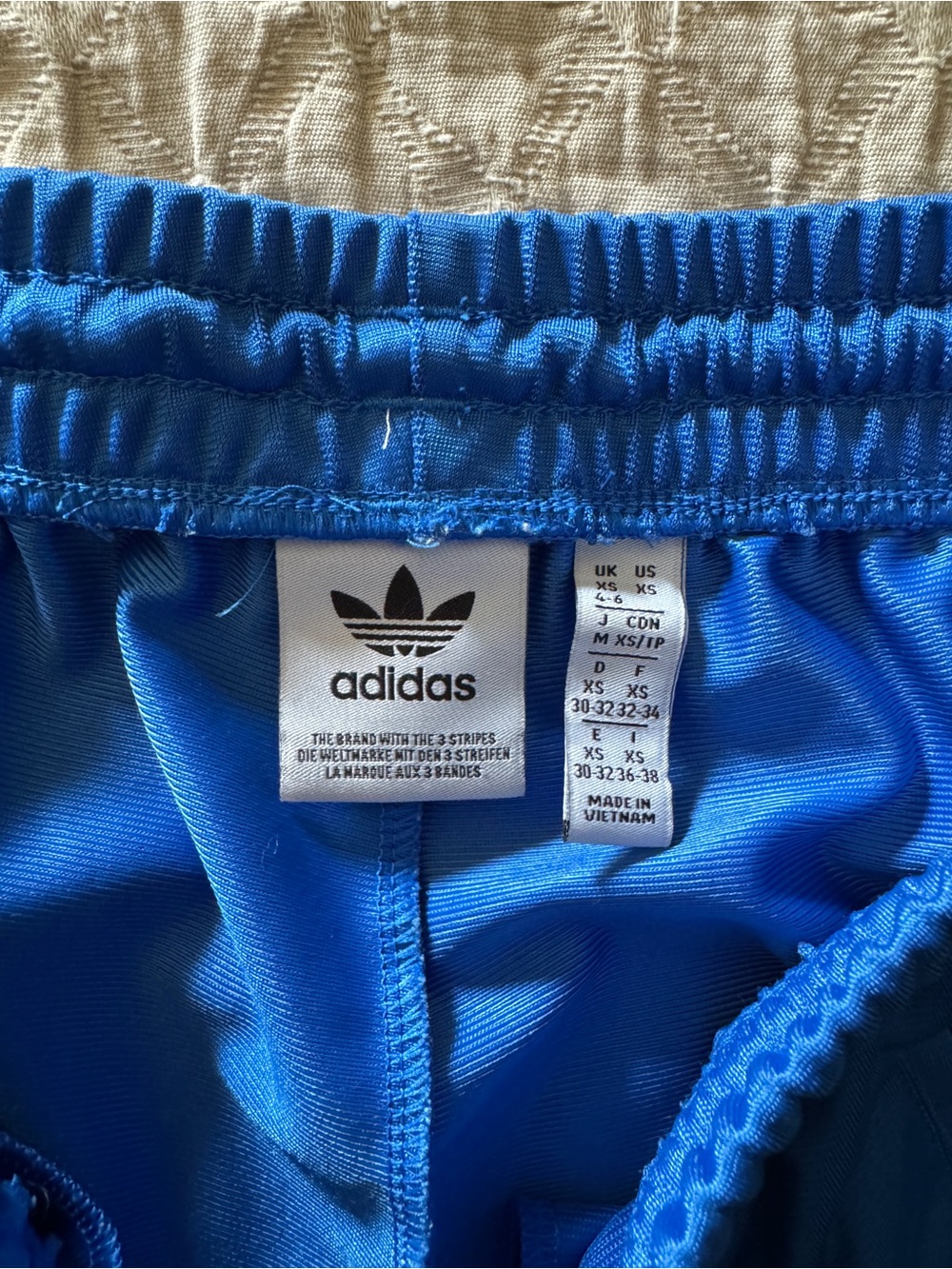 adidas Royal Blue 3-Stripe Athletic Shorts with White Trim - Picture 4 of 4